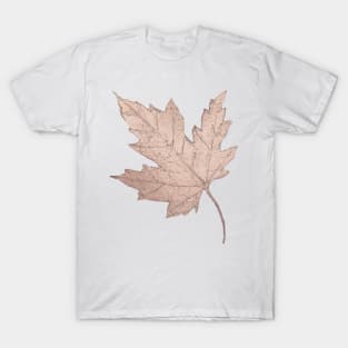 Maple Leaf/Faux Rose Gold Foil T-Shirt